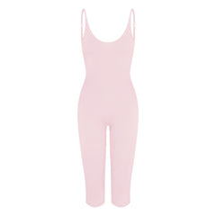 SMOOTH LAYERS CAPRI CATSUIT | PEONY