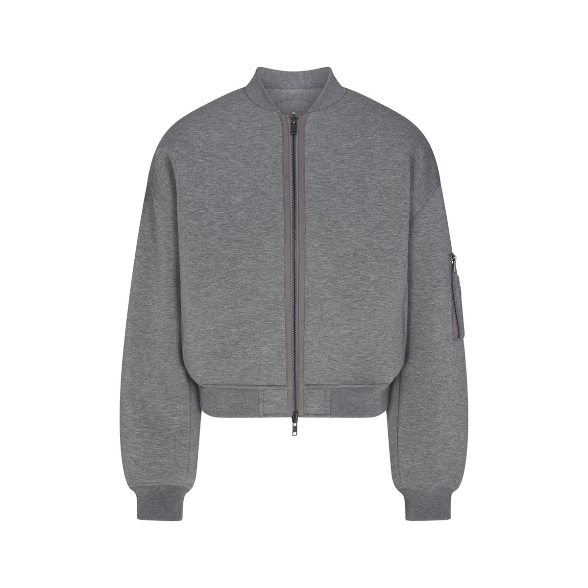NEOPRENE OUTERWEAR REVERSIBLE BOMBER JACKET | DARK HEATHER GREY