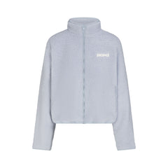 TEDDY BOXY ZIP UP JACKET | FOG