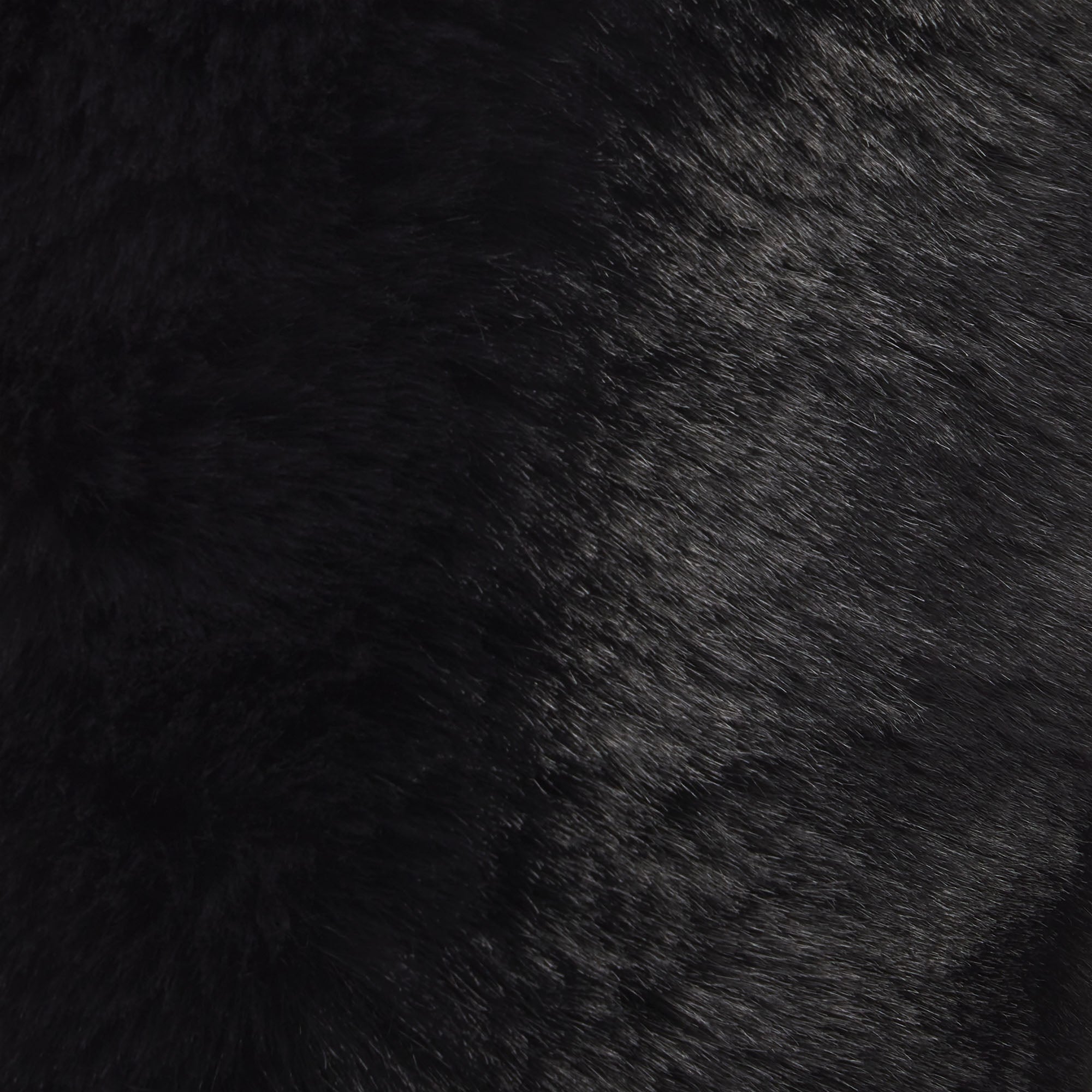 FAUX FUR SMALL POUCH KEYCHAIN | ONYX