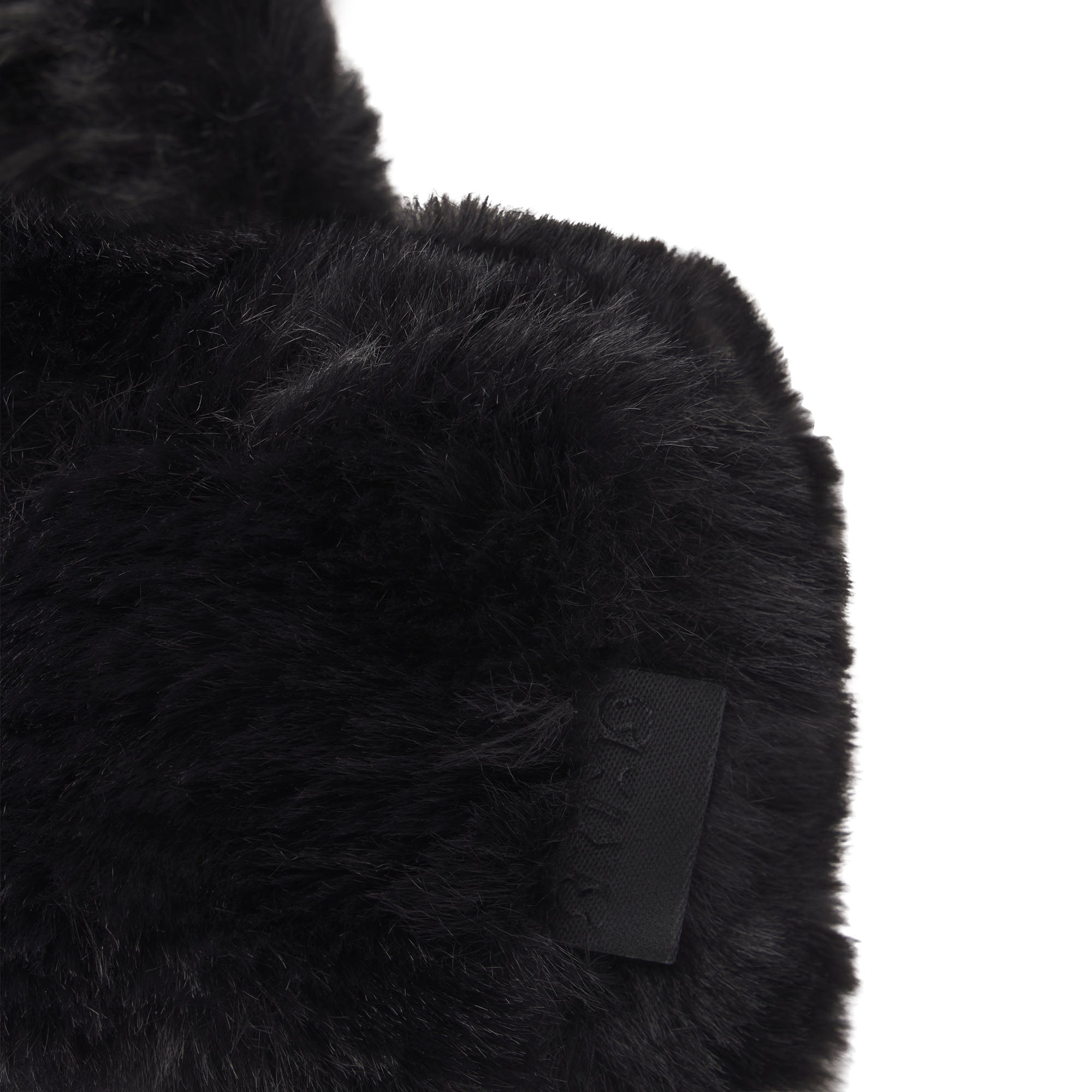 FAUX FUR MICRO TOTE KEYCHAIN | ONYX