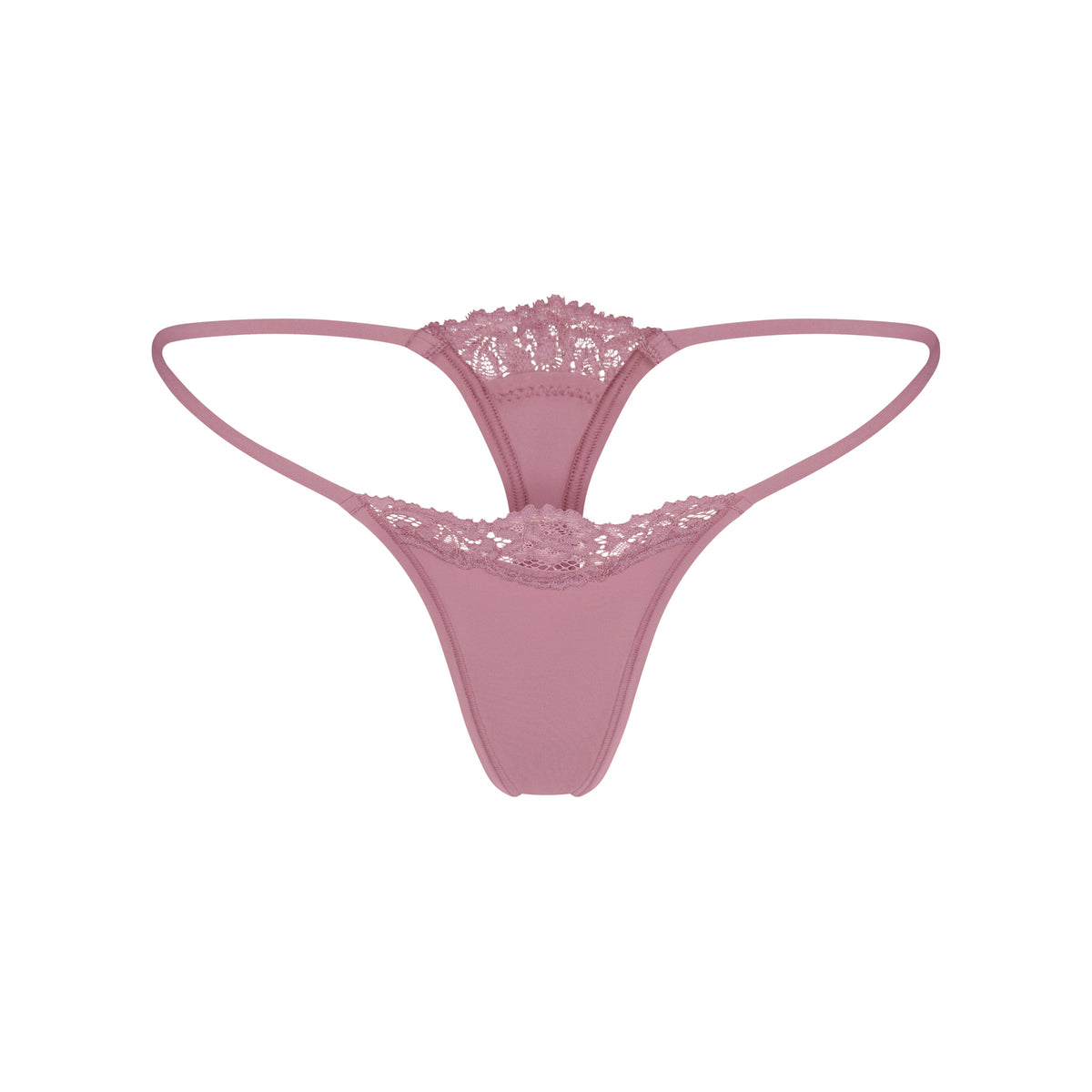 FITS EVERYBODY LACE STRING THONG | MUTED MAUVE