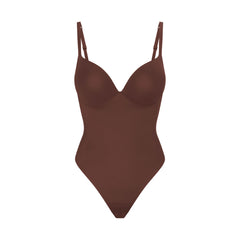 SKIMS ULTIMATE BODY PUSH-UP THONG BODYSUIT | COCOA