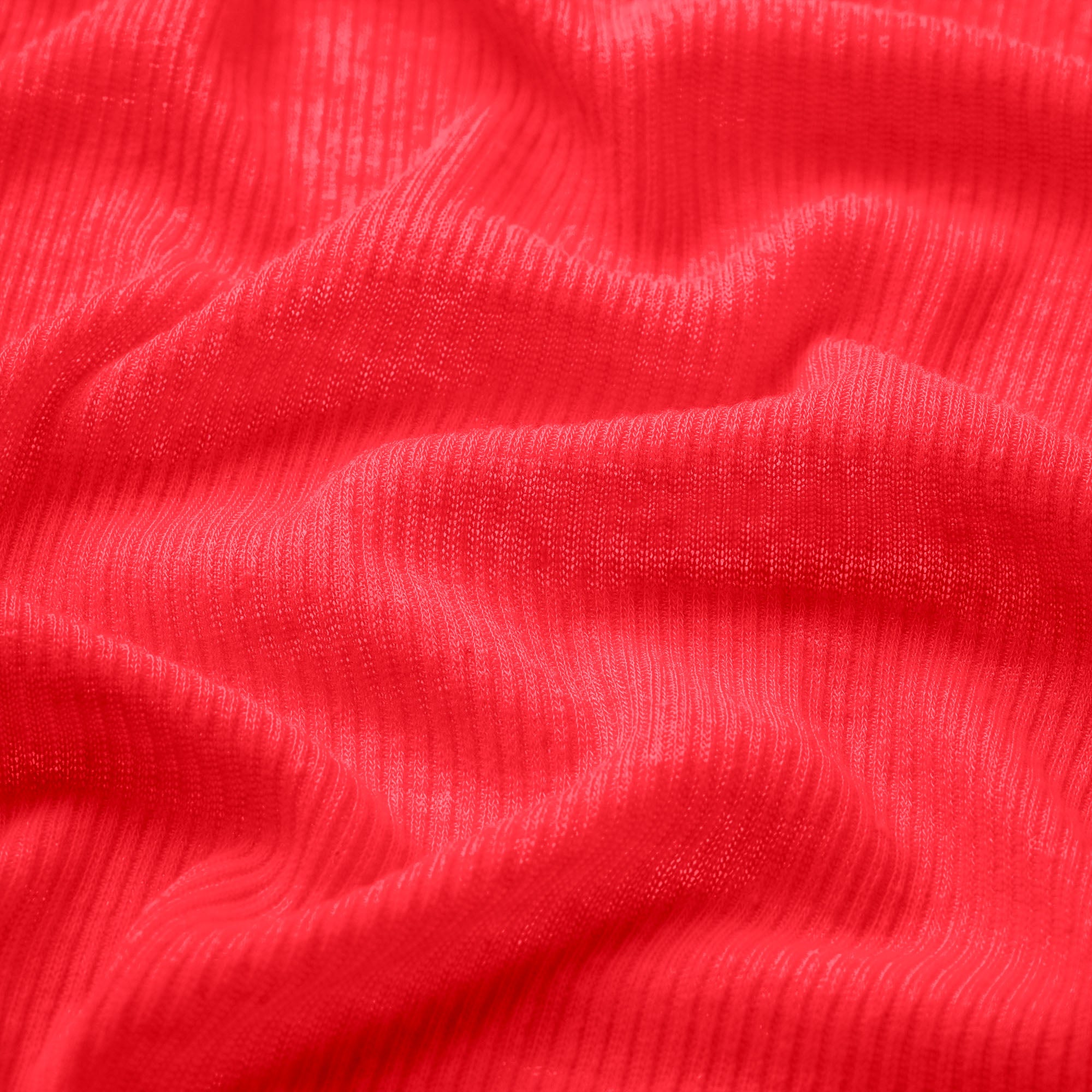 SHEER RIB LONG SLEEVE TOP | CARMINE