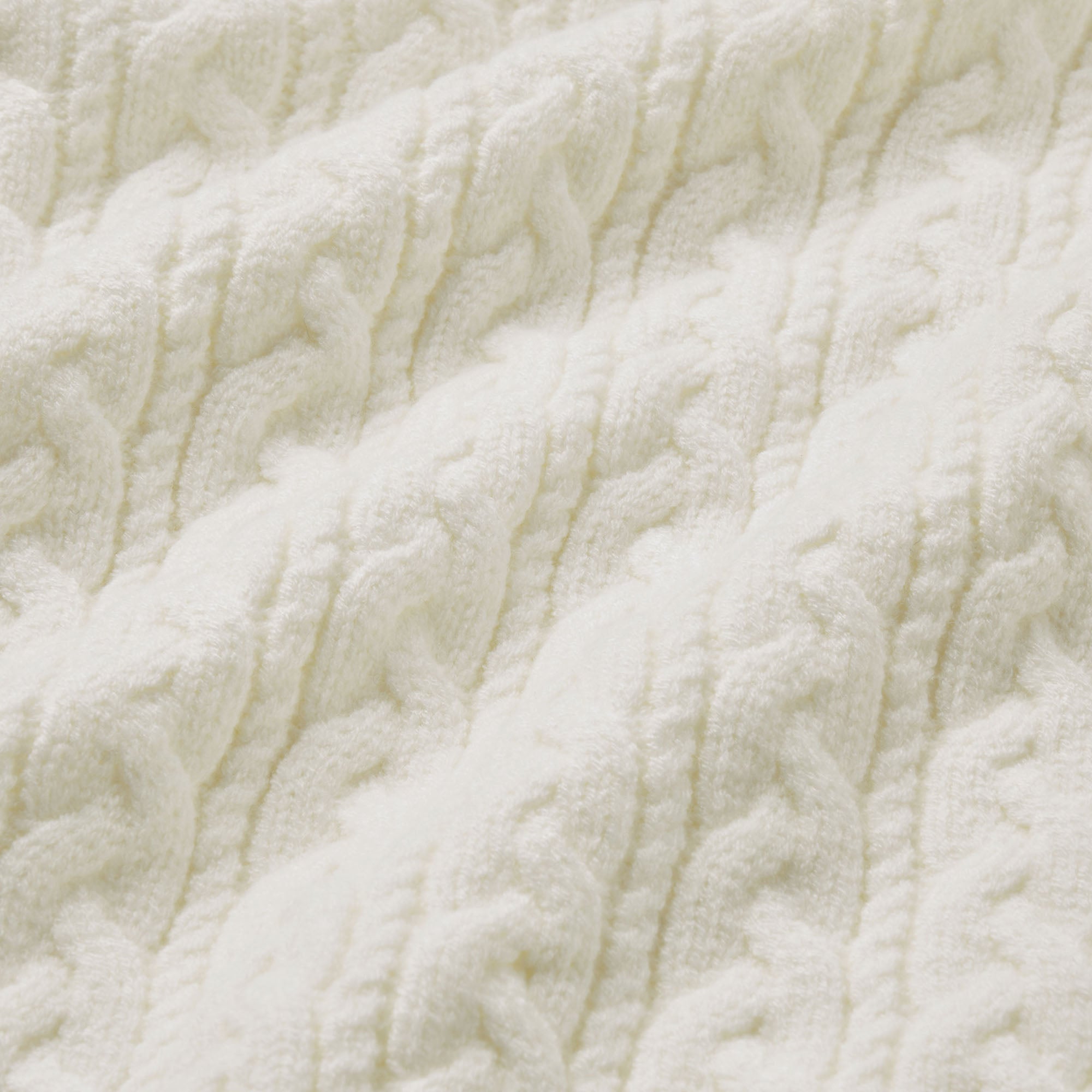 SWEATER KNIT CABLE MICRO SHORT | IVORY