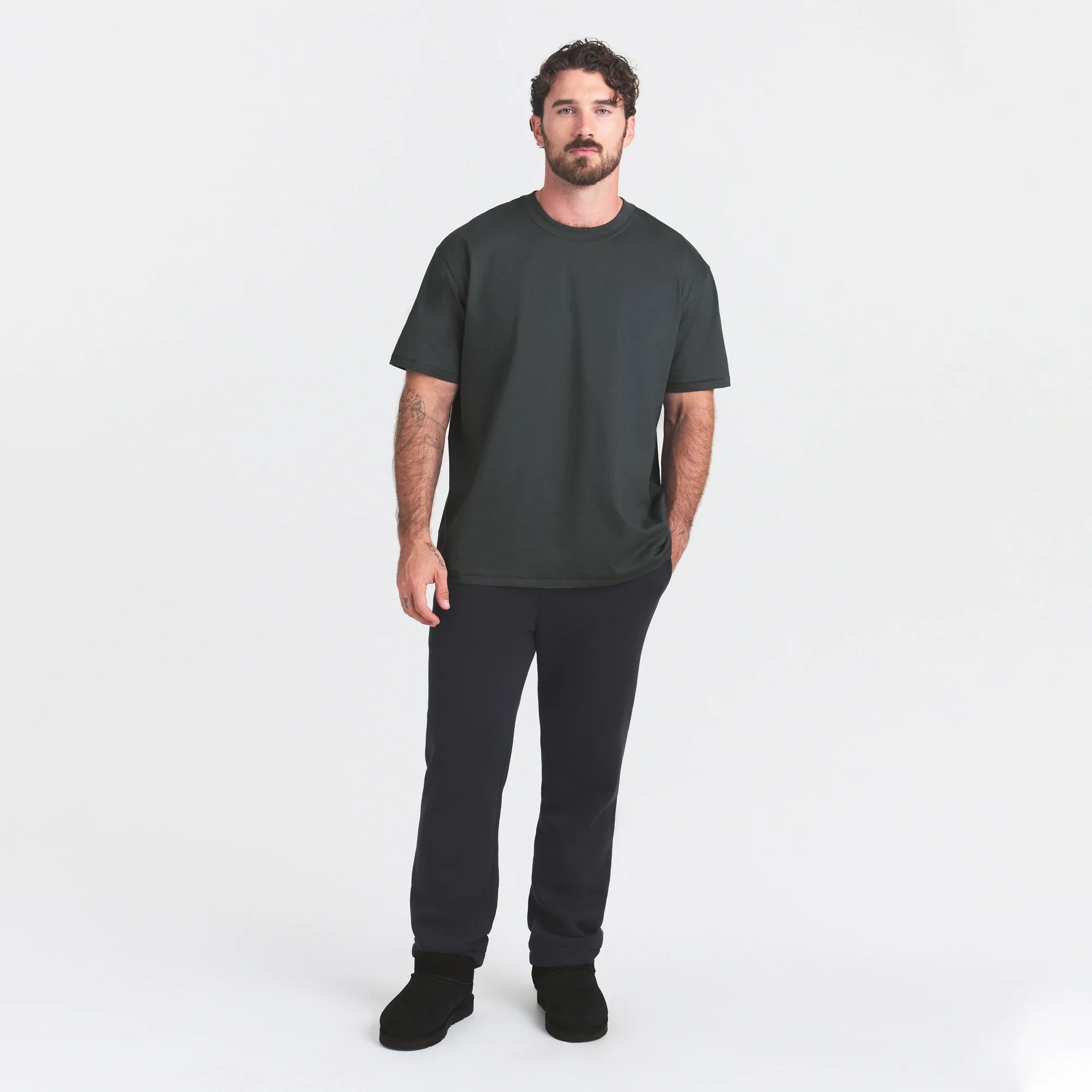 HEAVYWEIGHT COTTON MENS RELAXED T-SHIRT | DEEP SEA