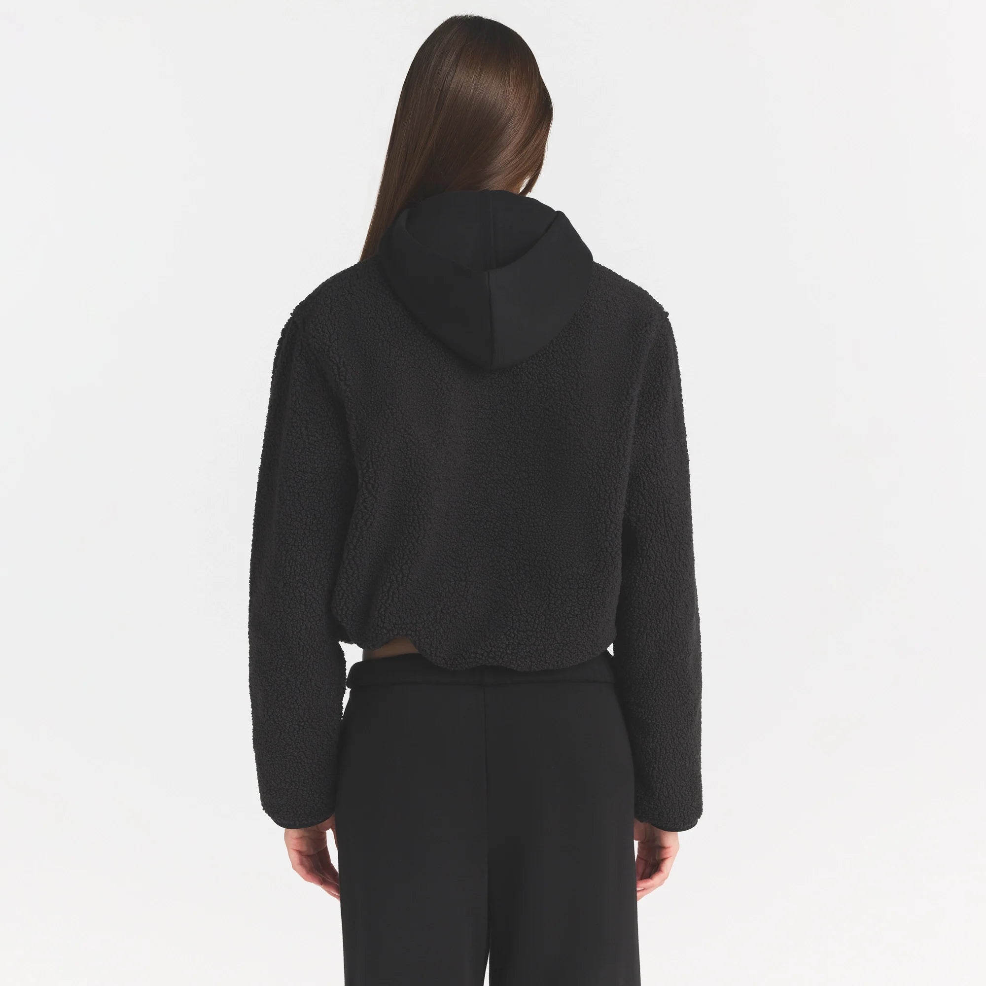 TEDDY BOXY ZIP UP JACKET | ONYX