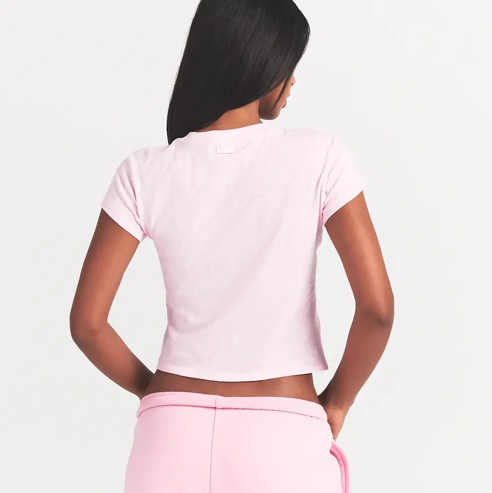 WORN IN JERSEY BABY HEART T-SHIRT | BABY PINK