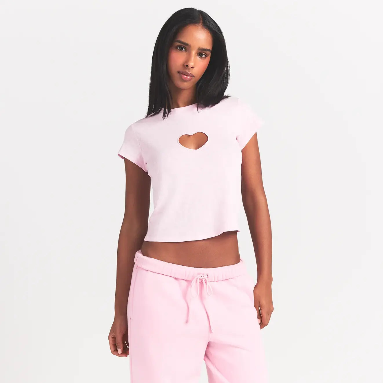 WORN IN JERSEY BABY HEART T-SHIRT | BABY PINK