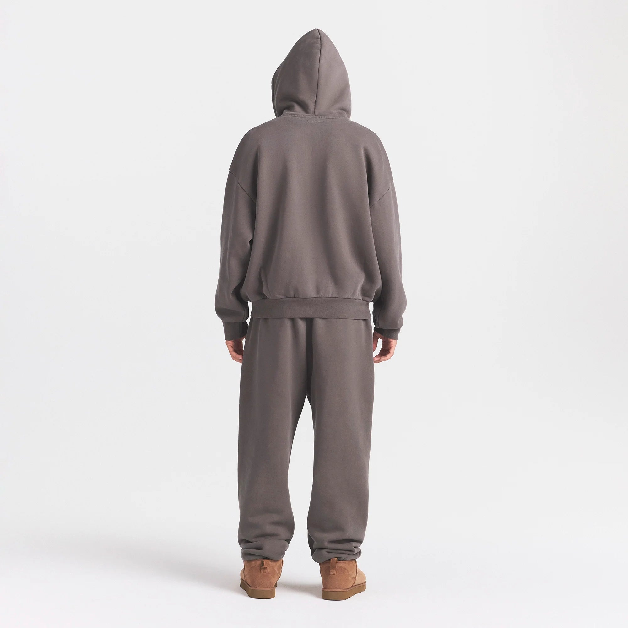 HEAVYWEIGHT FLEECE MENS ZIP UP HOODIE | STERLING